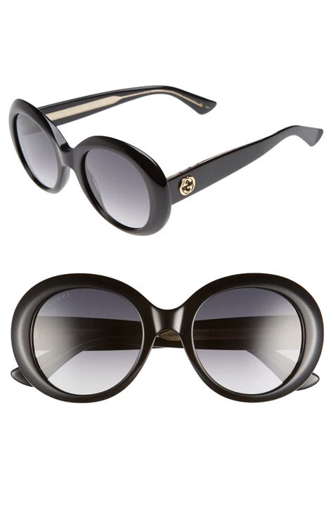 gucci 51mm gradient lens round sunglasses|Gucci swarovski sunglasses.